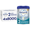 Aptamil Advanced 2 Follow On Baby Milk Powder Formula, 6-12 Months, 800g (Pack of 4)