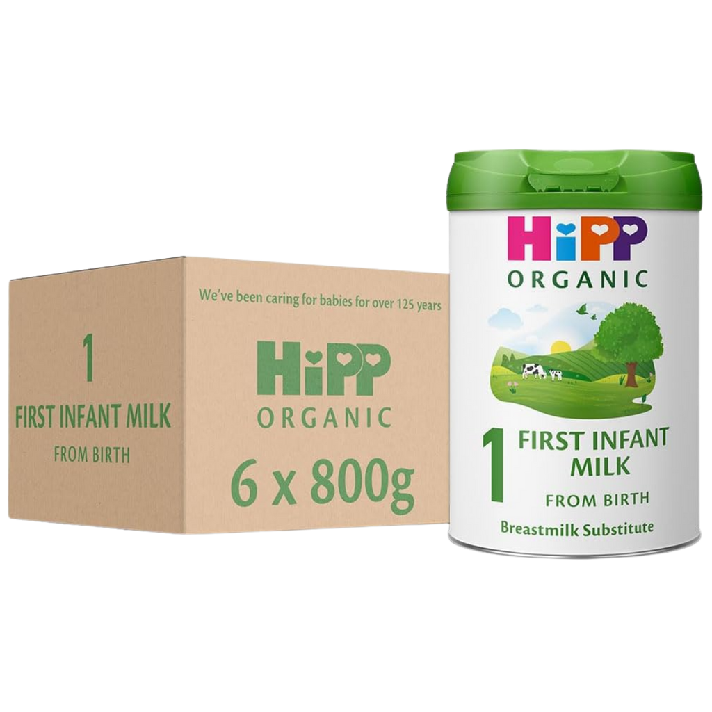 HiPP Organic 1 First Infant Baby Milk Powder Formula, 1st stage, 800g (Pack of 6)