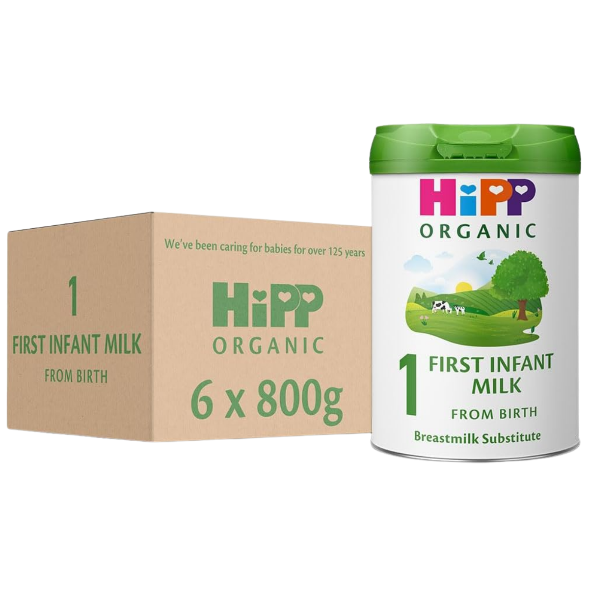 HiPP Organic 1 First Infant Baby Milk Powder Formula, 1st stage, 800g (Pack of 6)