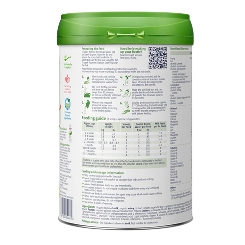 HiPP Organic 1 First Infant Baby Milk Powder Formula, 1st stage, 800g (Pack of 6)